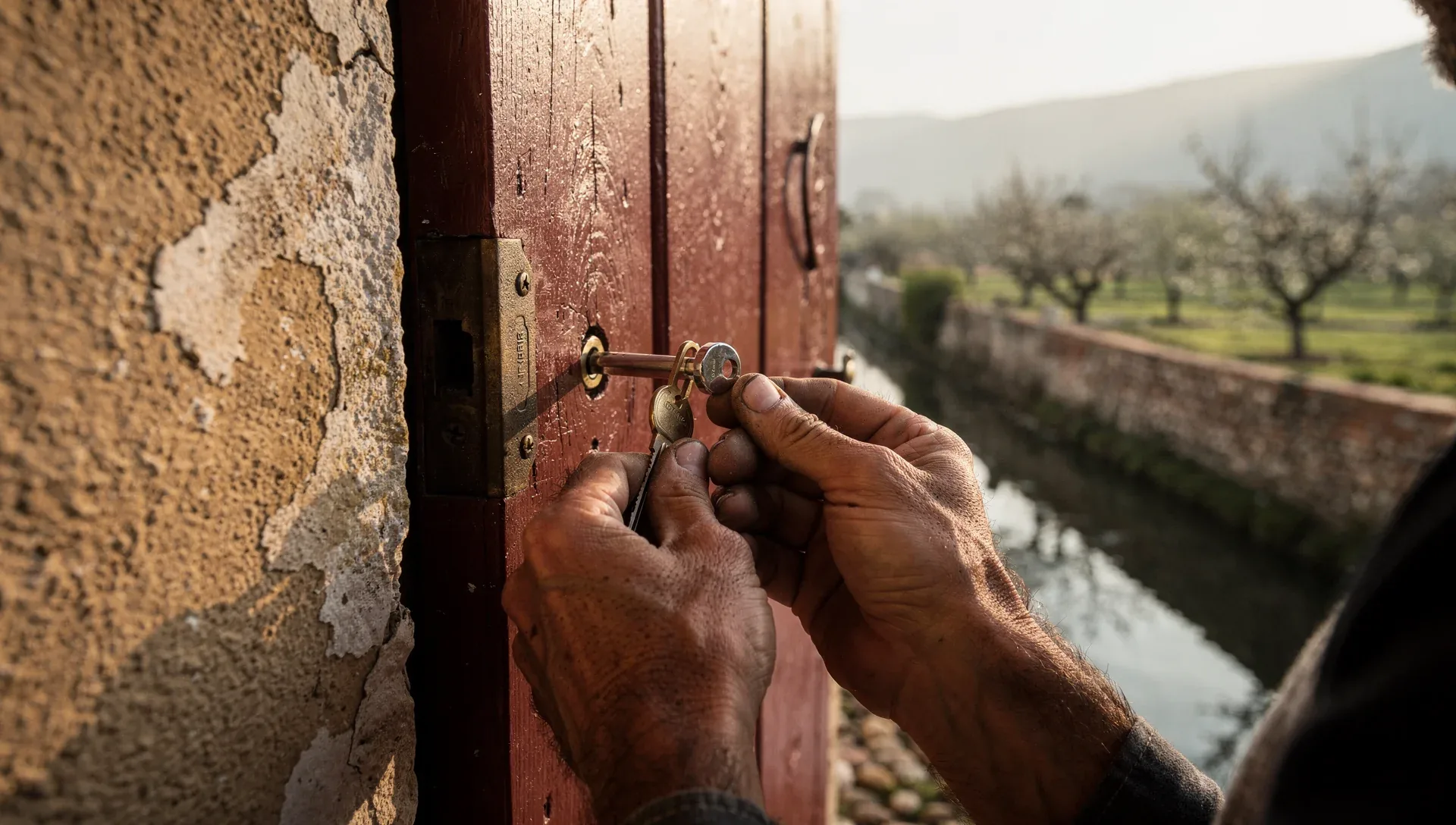 Artisan serrurier au travail sur une serrure à Millas