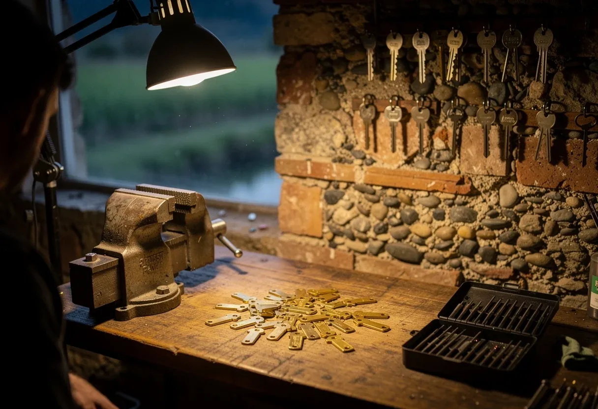 L'établi de l'atelier du serrurier de Millas